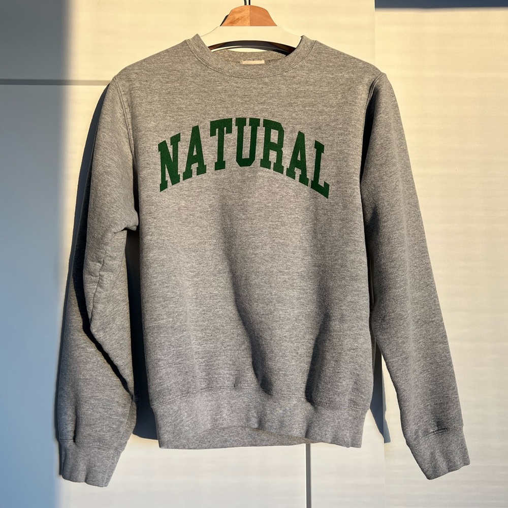 Museum of peace & quiet grey print “natural” sweatshirt